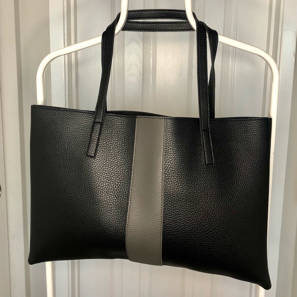 Brand New Vince Camuto Black Vegan Leather Tote